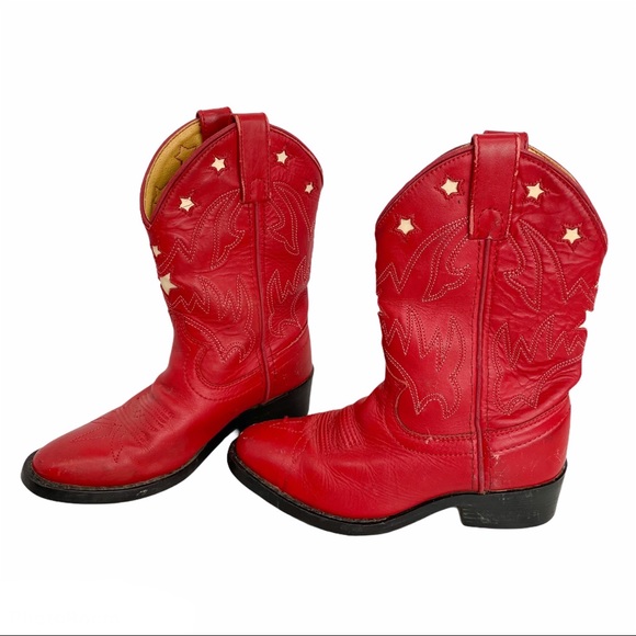 Justin Boots Toddler Boys Red Cowboy 